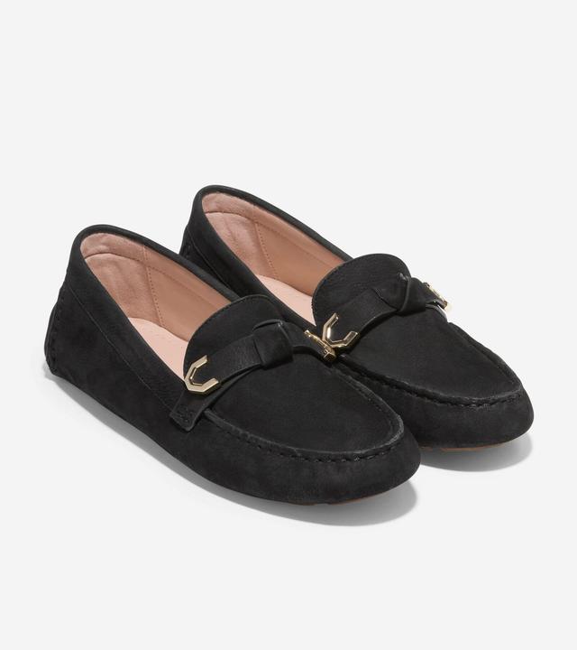 Cole Haan Womens Evelyn Bow Driver Shoes - Black Size 7 Product Image