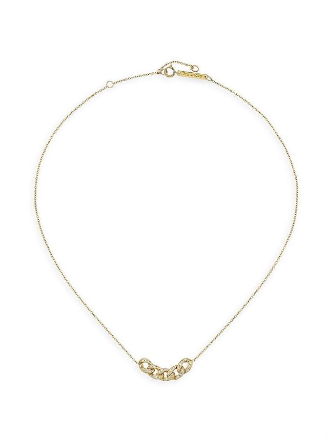 Womens Heavy Metal 14K Yellow Gold & 0.25 TCW Diamond Necklace Product Image