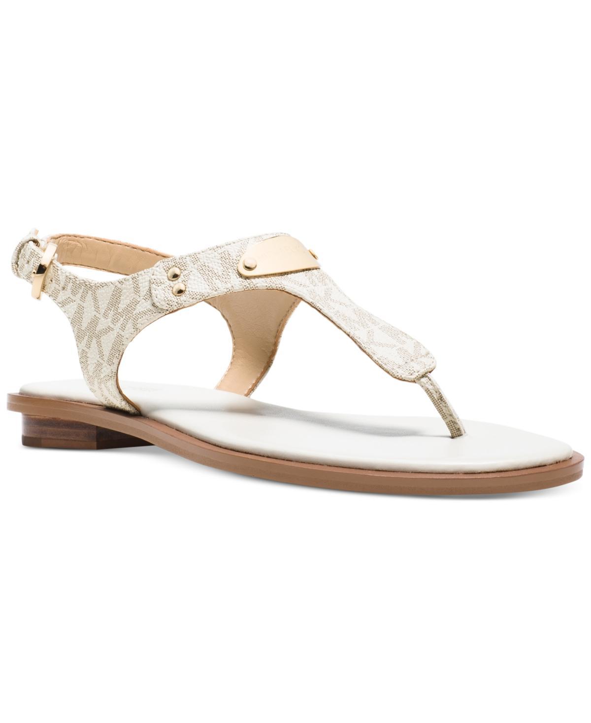 Michael Michael Kors Womens Mk Plate Flat Thong Sandals Product Image