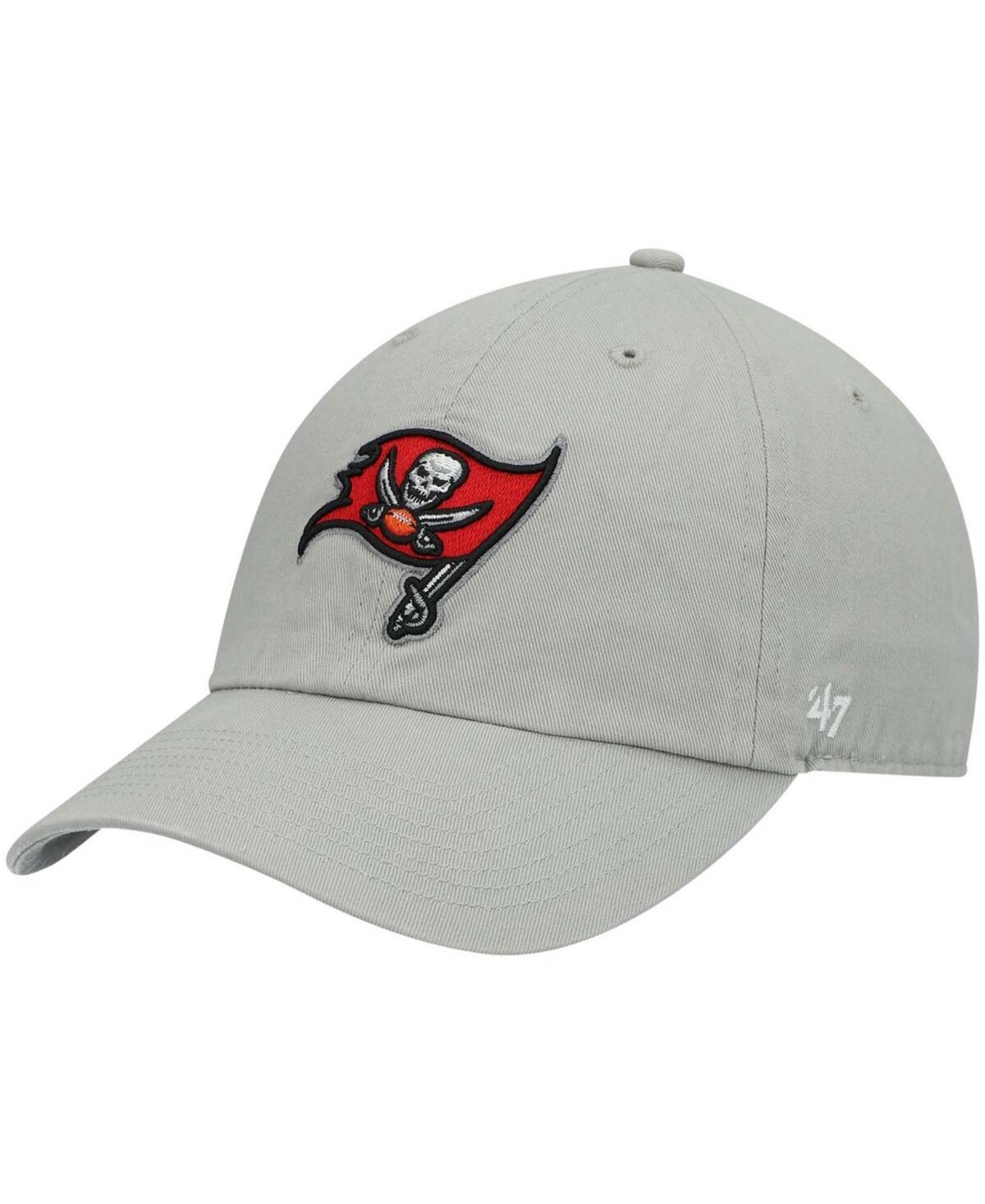 Mens 47 Gray Tampa Bay Buccaneers Clean Up Adjustable Hat Product Image