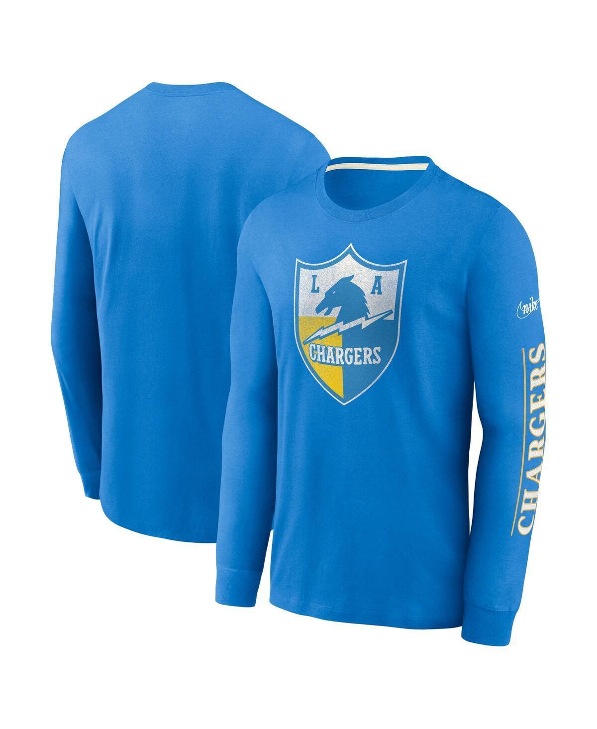 Nike Mens Powder Blue Los Angeles Chargers Fashion Tri-Blend Long Sleeve T-Shirt Product Image