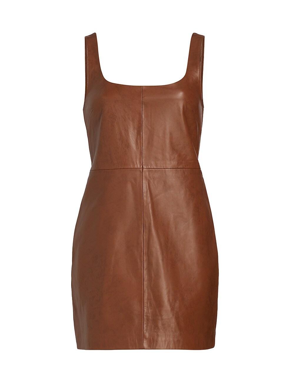 Womens Delaney Leather Minidress Product Image