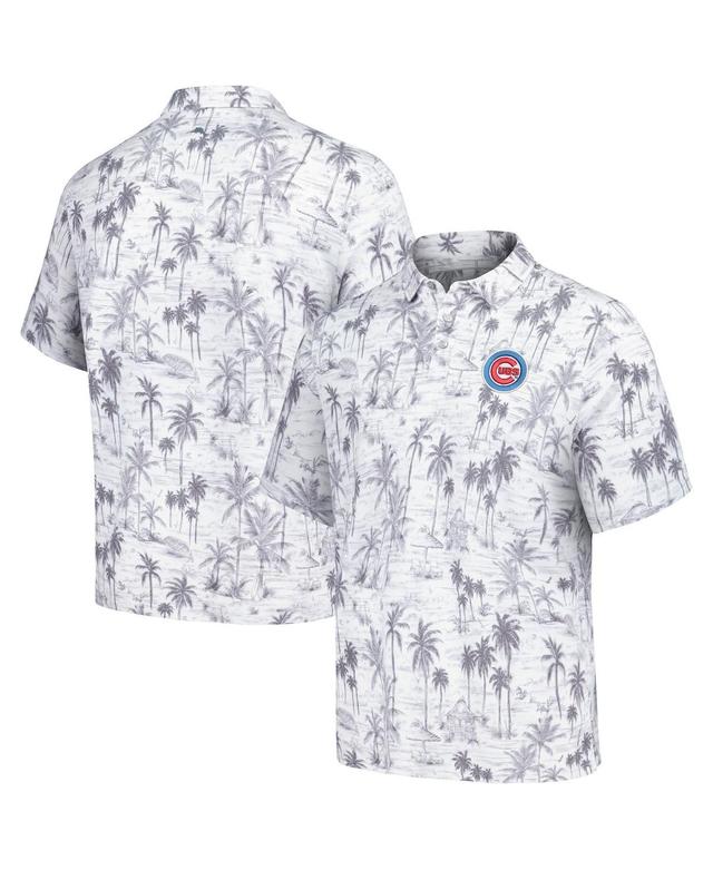 Tommy Bahama Mens Gray Chicago Cubs Sport Cabana Shores IslandZone Tri-Blend Polo Product Image