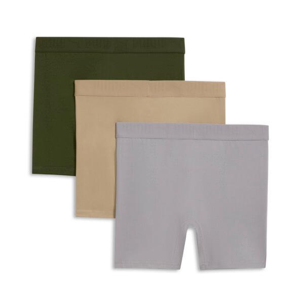 PUMA Men's Ultra Soft Boxer Briefs 3 Pack in Olive/Khaki Product Image