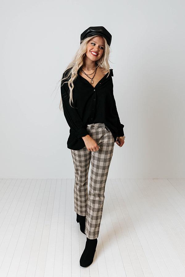 Westminster Button Up Top In Black Product Image