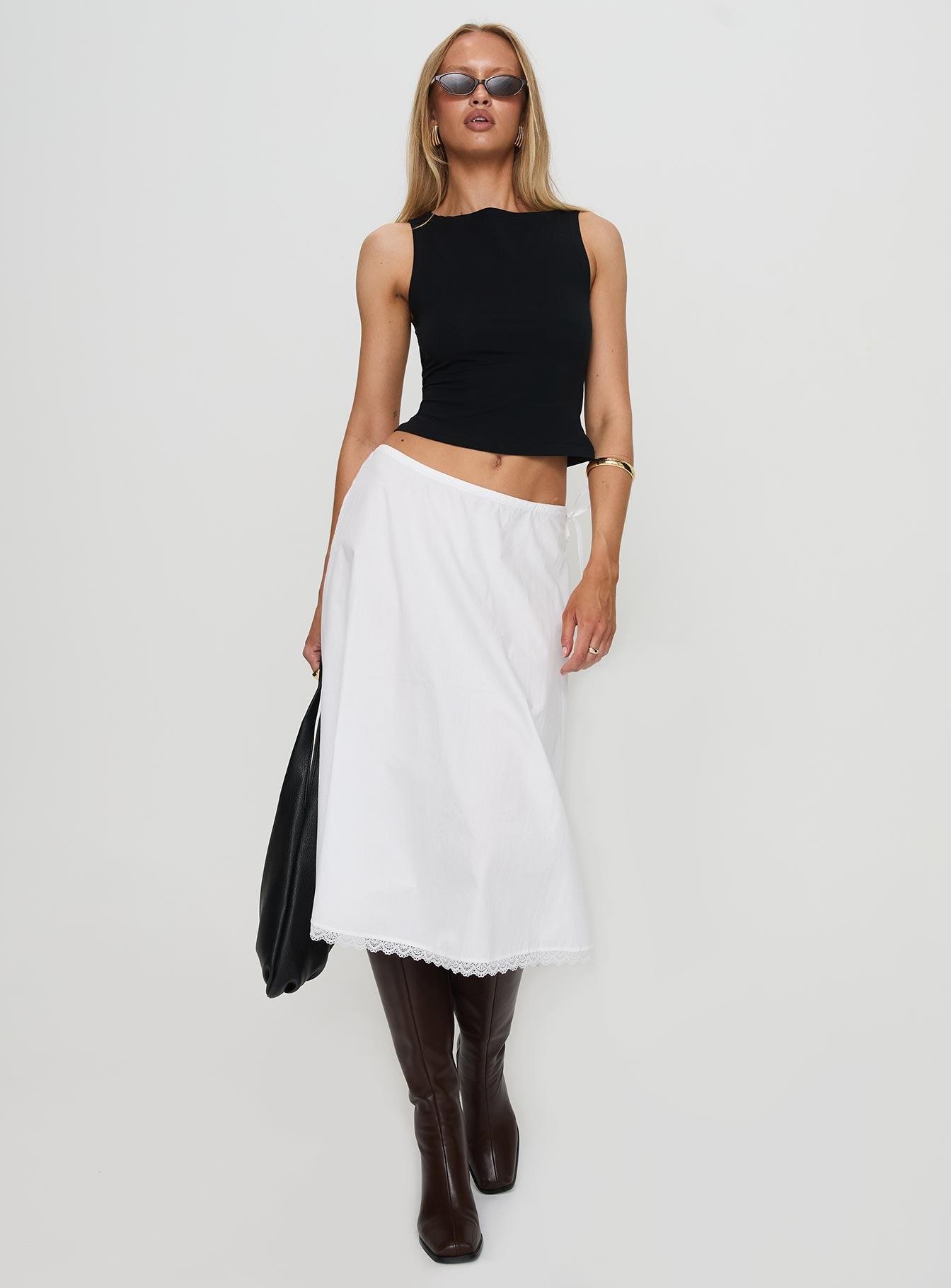 Taka Midi Skirt White Product Image