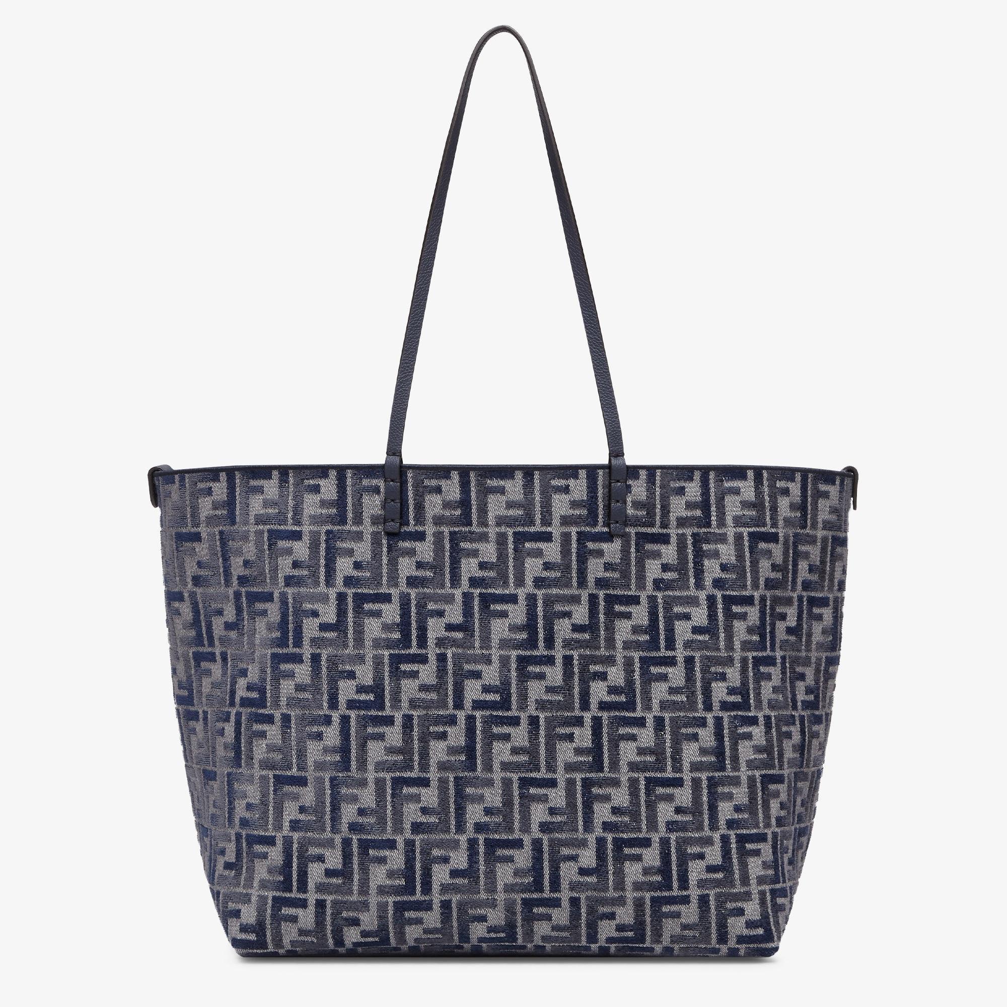 Large RollDark blue FF chenille shopper Product Image