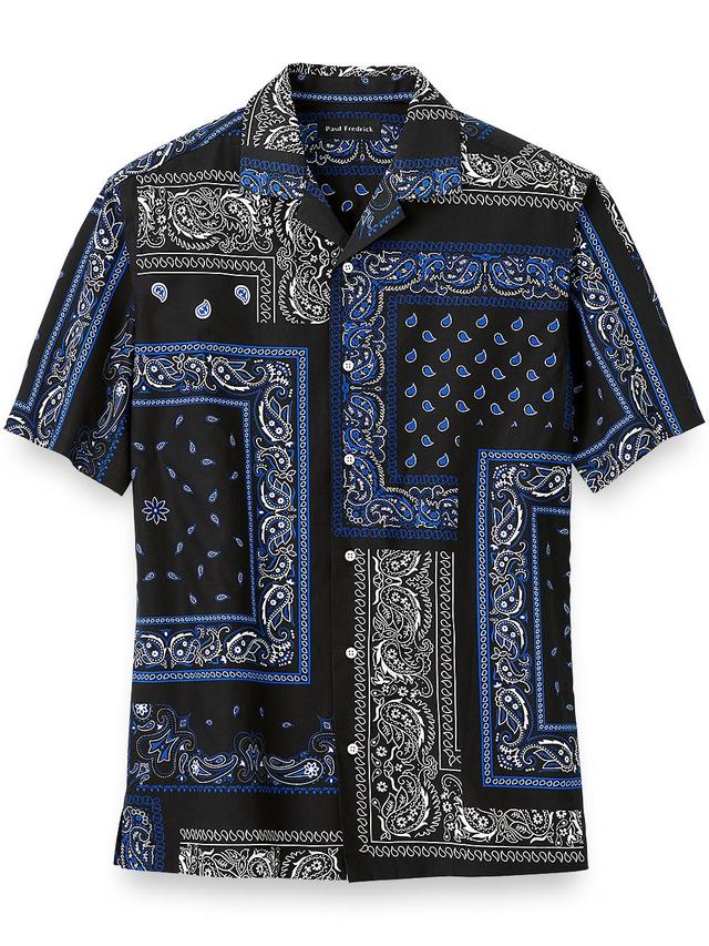 Slim Fit Cotton Paisley Print Casual Shirt Product Image