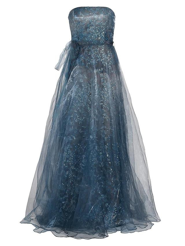 Womens Strapless Sequin-Embellished Gown Product Image