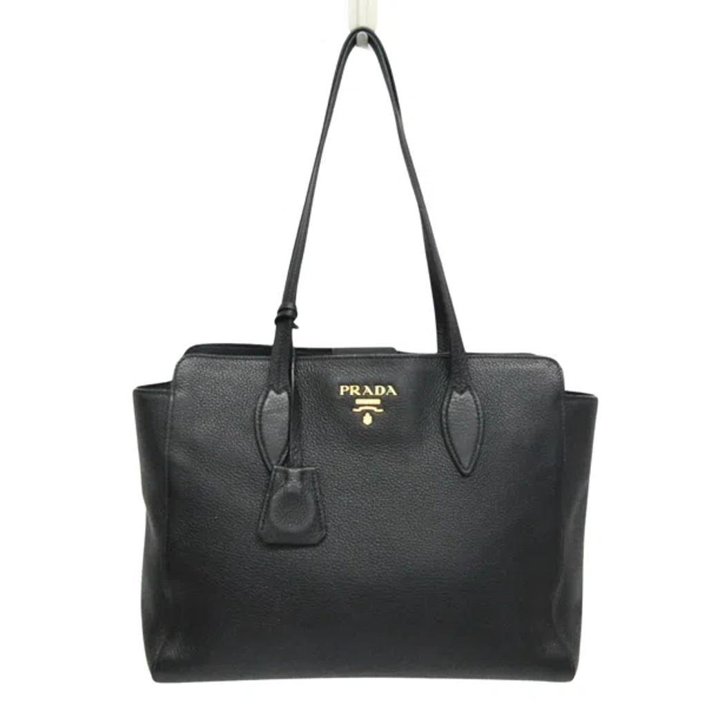 Saffiano Black Leather Tote Bag () Product Image