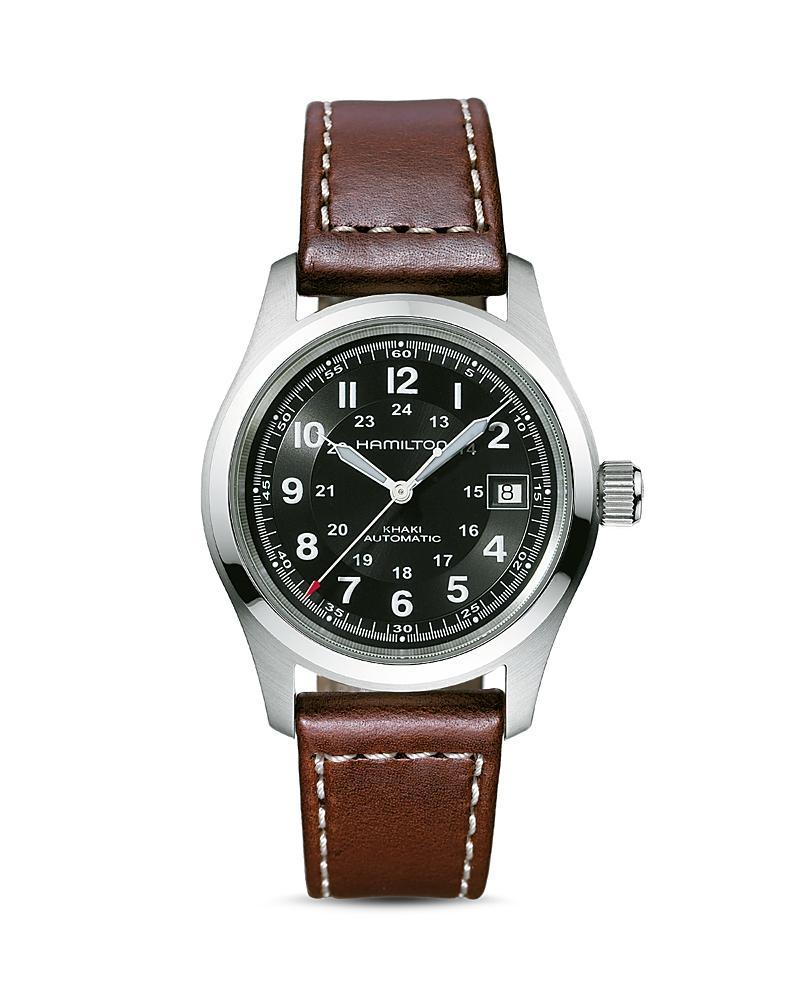 Hamilton Khaki Field Automatic Leather Strap Watch, 38mm Product Image