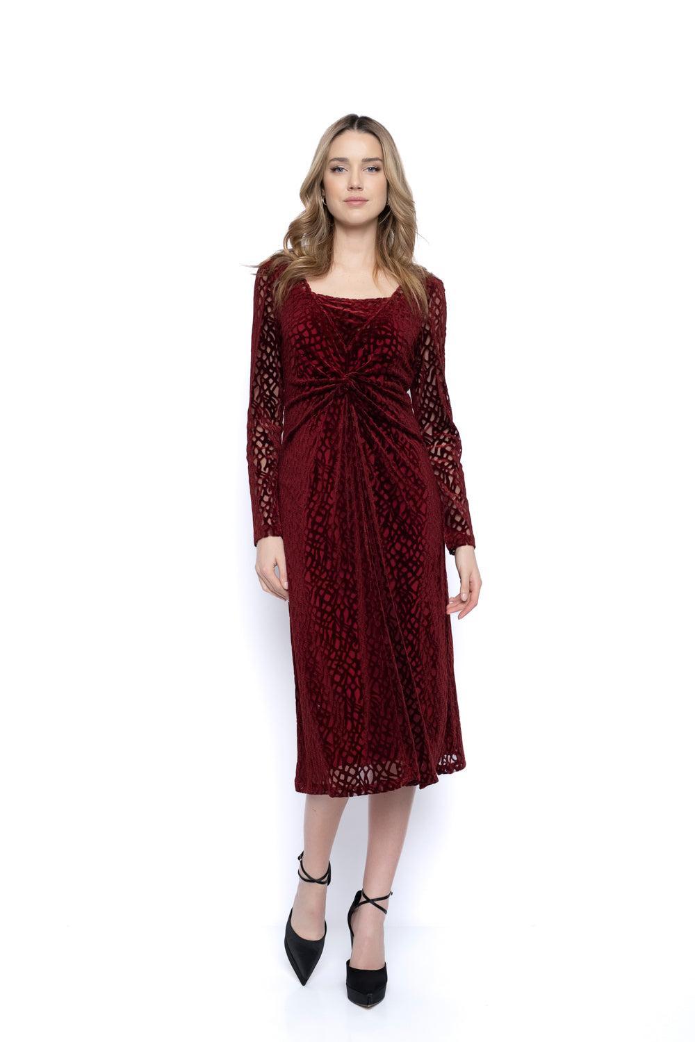 L/S Front Draped Dress Product Image