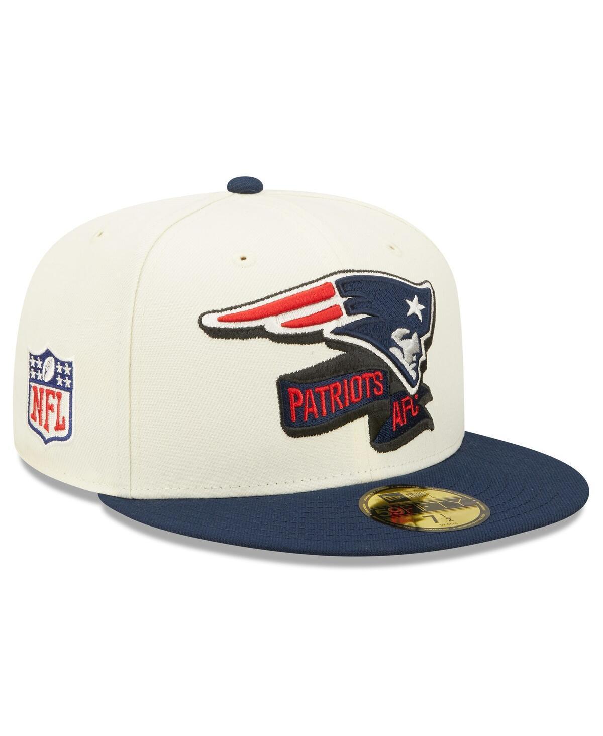 Mens New Era Cream New England Patriots 2022 Sideline 59FIFTY Fitted Hat - Cream Product Image