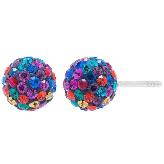 Main and Sterling Sterling Silver Crystal Ball Stud Earrings, Womens, Multi Product Image