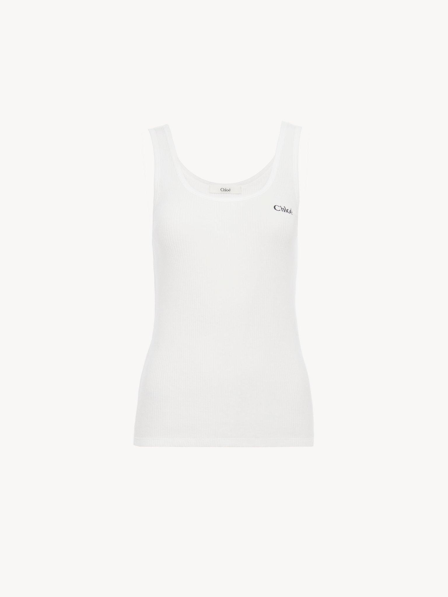 Logo tank top in jersey Product Image