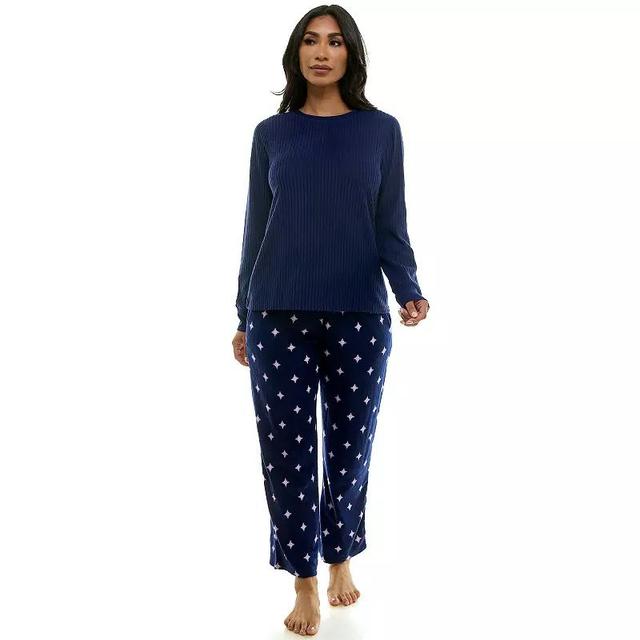 Petite Croft & Barrow 2-pc. Long Sleeve Pajama Top & Pajama Pants Sleep Set, Womens Product Image