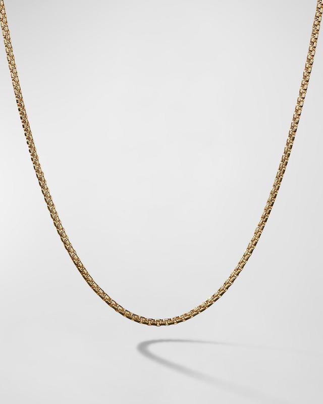 Mens 18K Yellow Gold Box Chain Necklace - Gold - Size 26 - Gold - Size 26 Product Image