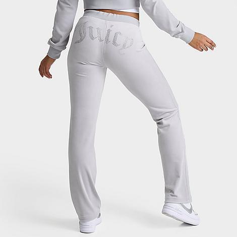 Womens Juicy Couture OG Big Bling Velour Track Pants Product Image