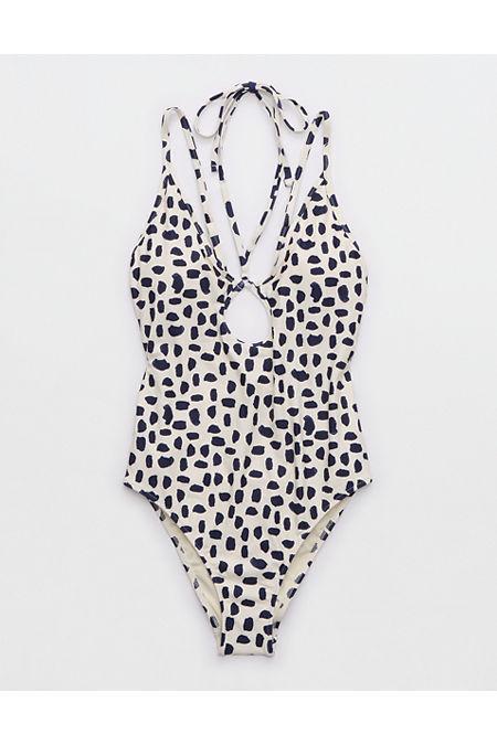 Aerie Keyhole Halter One Piece Swimsuit Women's Product Image