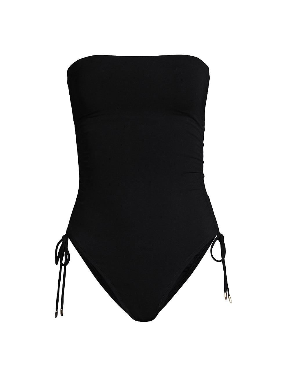 Robin Piccone Aubrey Strapless Cinched One-Piece Swimsuit Product Image