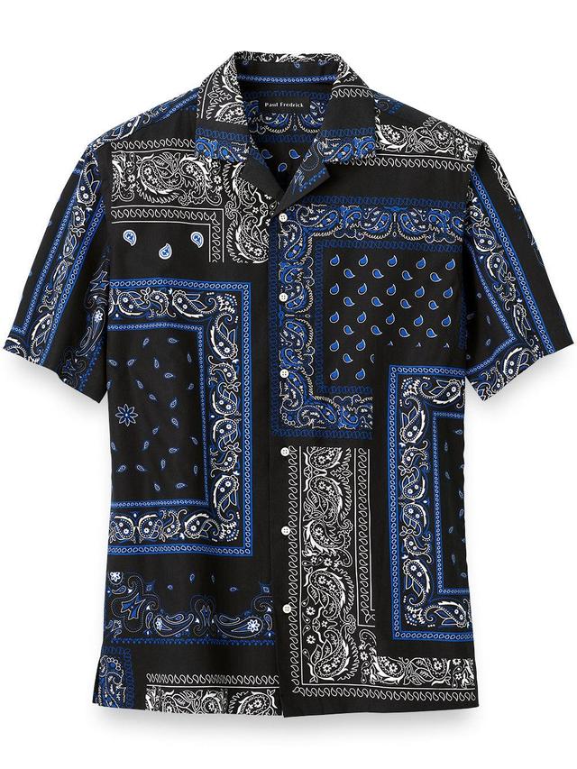 Slim Fit Cotton Paisley Print Casual Shirt Product Image