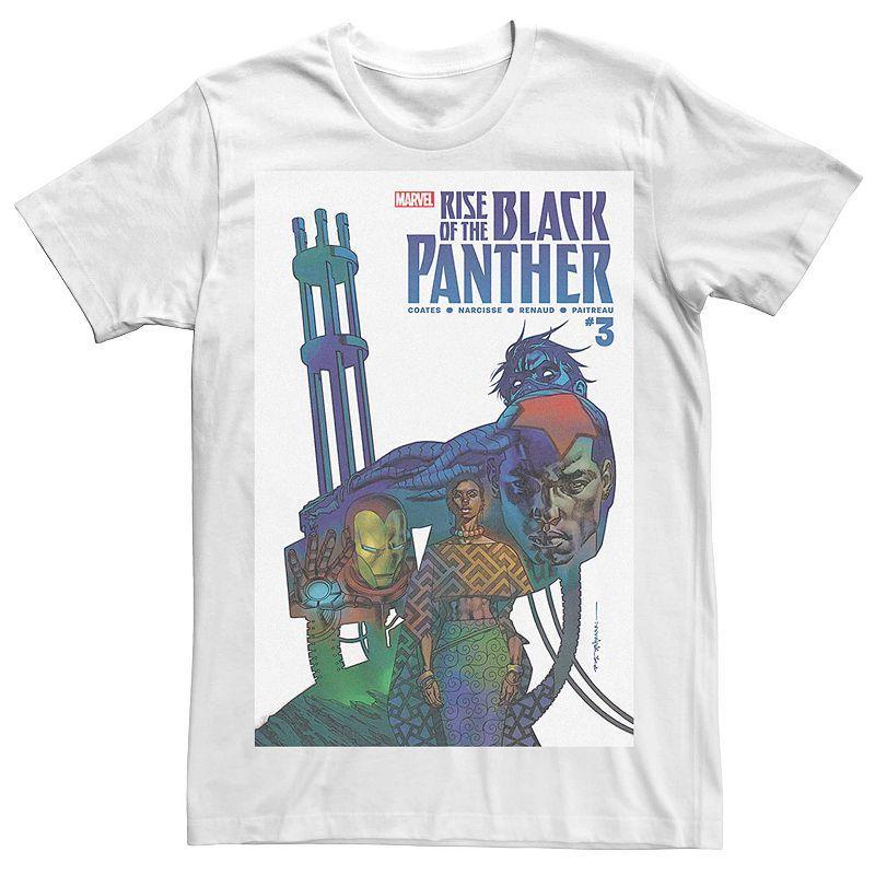 Mens Marvels Rise of The Black Panther #3 Comic Cover Tee White Product Image