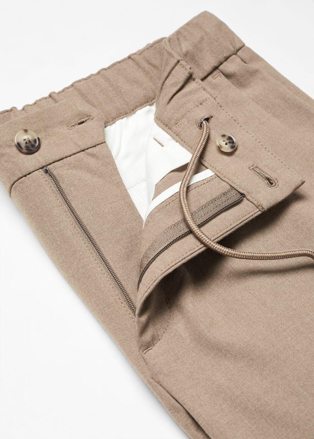 MANGO MAN - Slim-fit jogger trousers with drawstring beigeMen Product Image