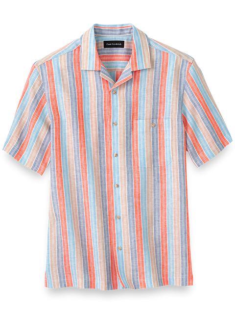 Linen Stripe Casual Shirt - Multi product image