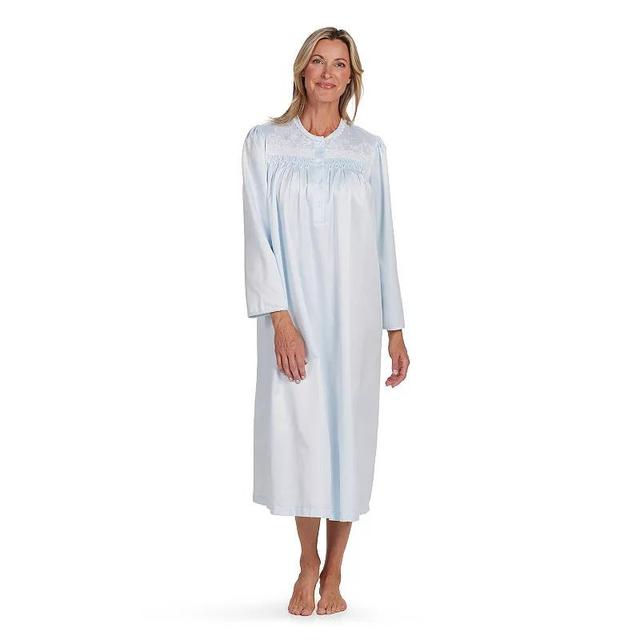 Womens Miss Elaine Essentials Brushed Back Satin Nightgown Product Image