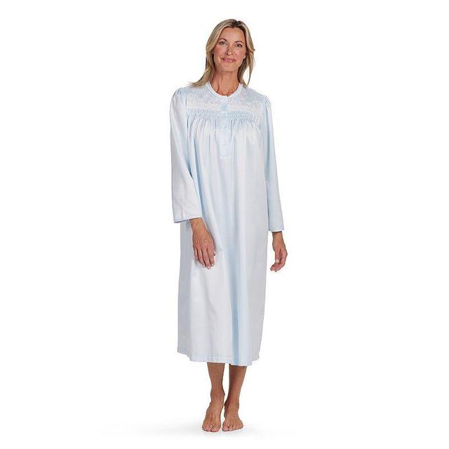 Womens Miss Elaine Essentials Brushed Back Satin Nightgown Product Image