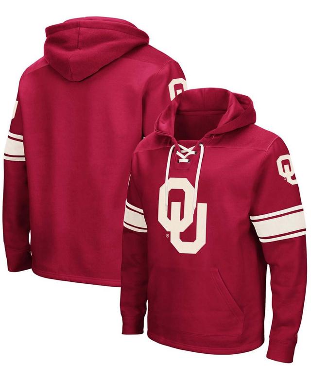 Mens Colosseum Crimson Oklahoma Sooners 2.0 Lace-Up Pullover Hoodie Product Image