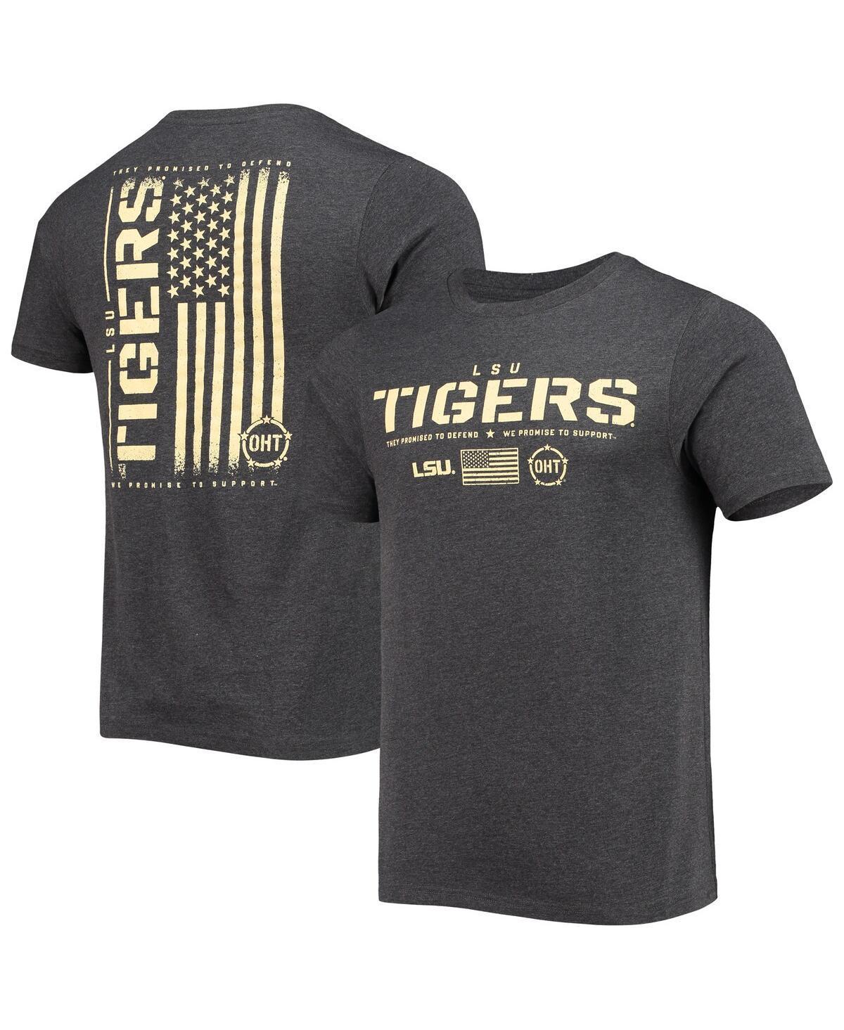 Mens Colosseum Heathered Black Lsu Tigers Oht Military-Inspired Appreciation Flag 2.0 T-shirt Product Image