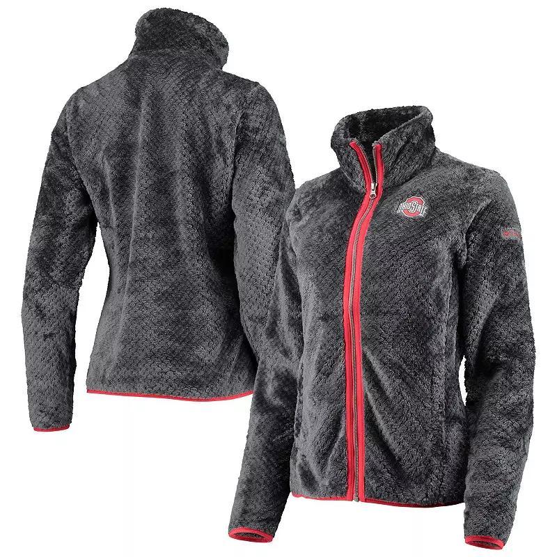 Womens Columbia Charcoal Ohio State Buckeyes Fireside II Sherpa Full-Zip Jacket Product Image