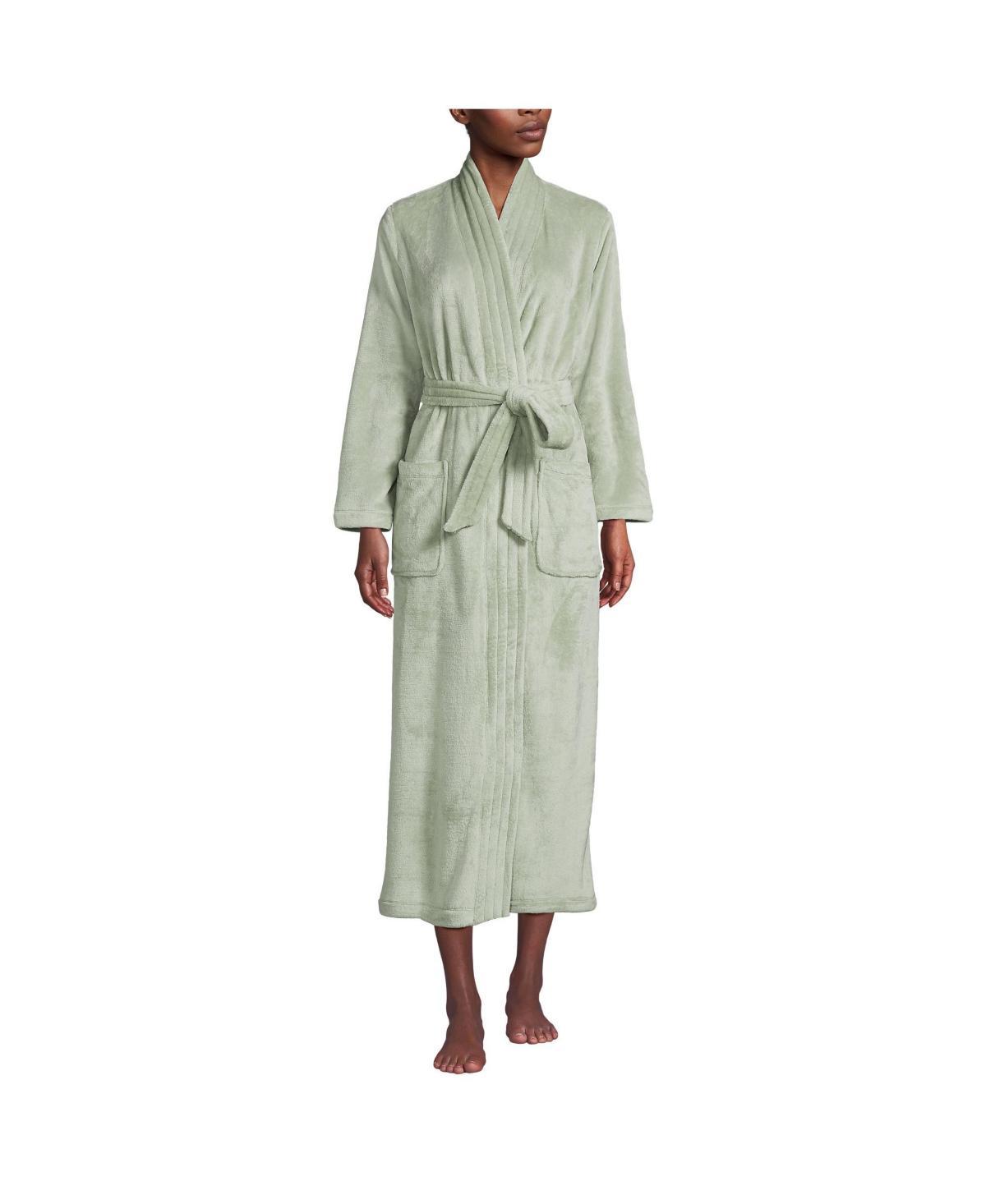 Lands End Womens Cozy Plush Long Wrap Robe Product Image