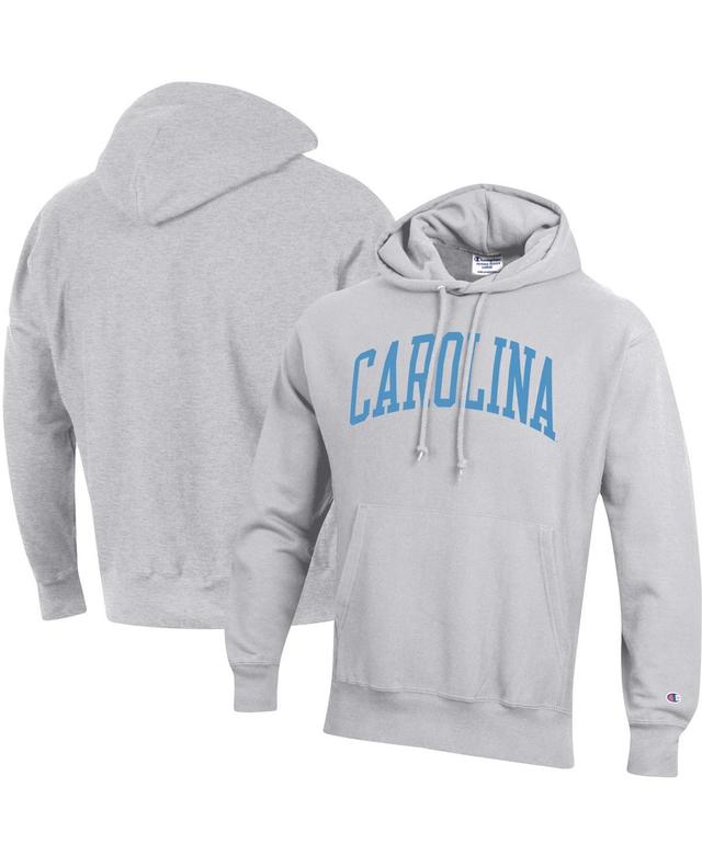 Mens Champion Heathered Gray North Carolina Tar Heels Team Arch Reverse Weave Pullover Hoodie Product Image