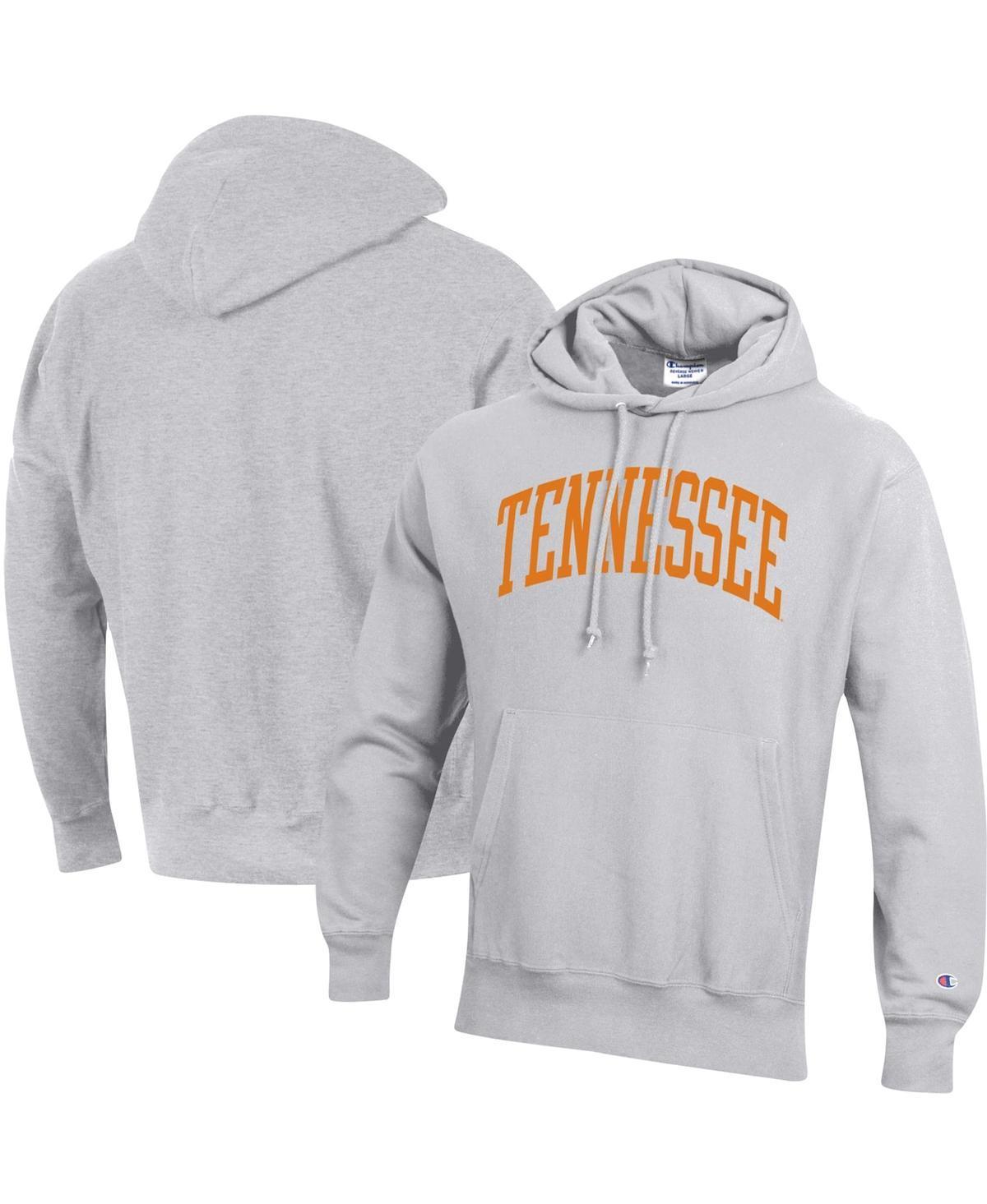 Mens Champion Heathered Gray Tennessee Volunteers Big & Tall Reverse Weave Fleece Pullover Hoodie Sweatshirt Product Image