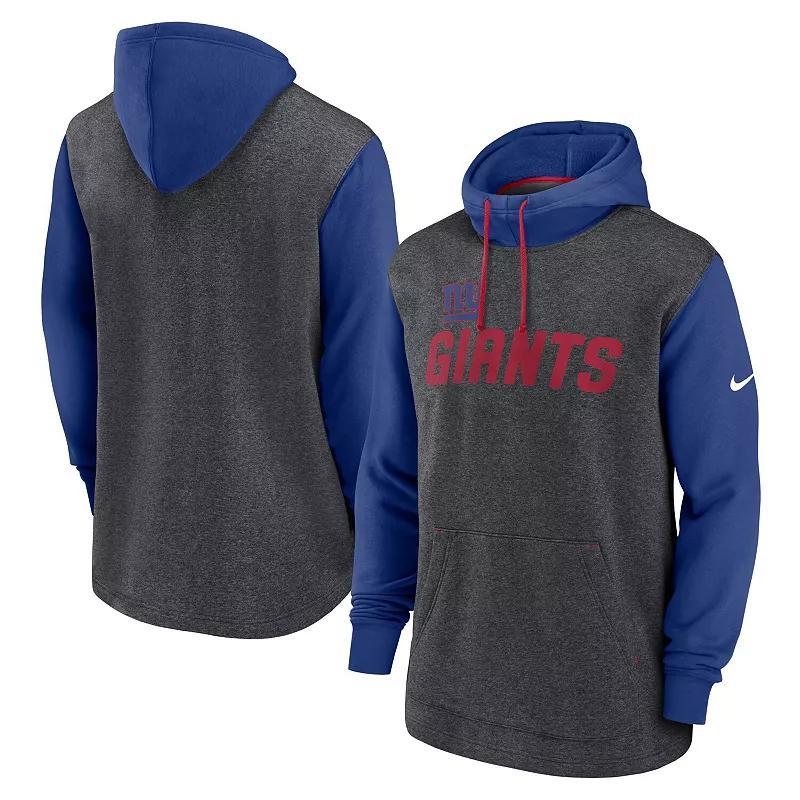 Mens Nike Heathered Charcoal/Navy Chicago Bears Surrey Legacy Pullover Hoodie Product Image