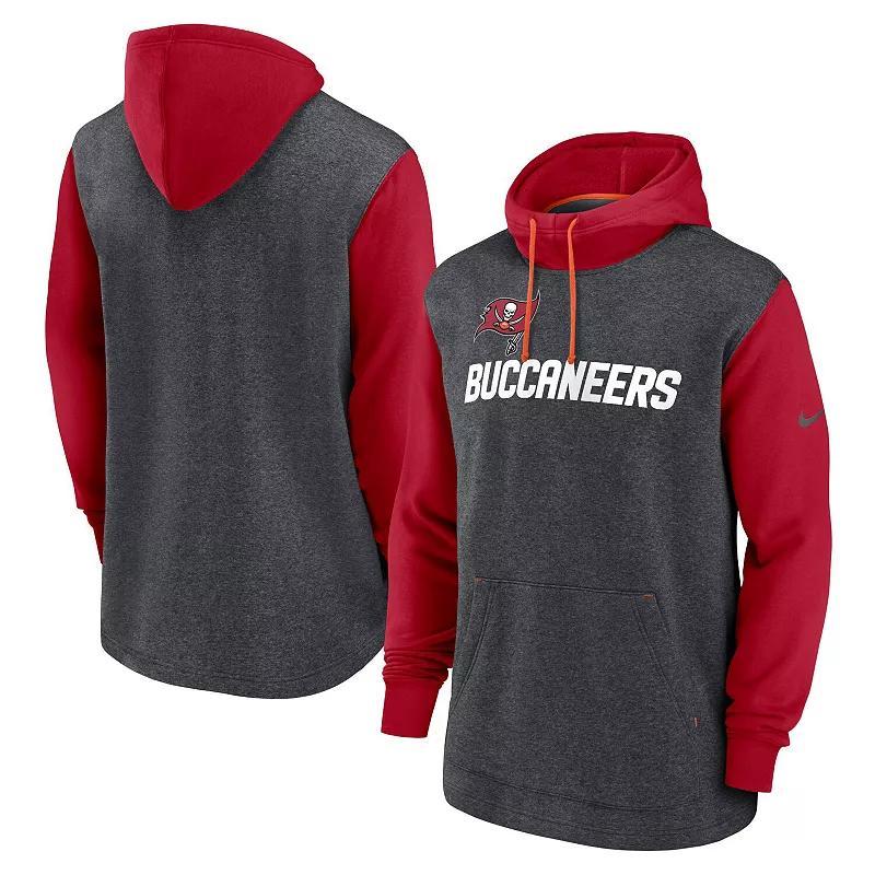 Mens Nike Heathered Charcoal/Red Tampa Bay Buccaneers Surrey Legacy Pullover Hoodie Product Image