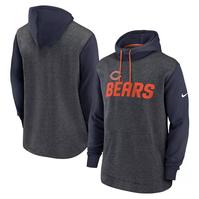 Mens Nike Heathered Charcoal/Navy Tennessee Titans Surrey Legacy Pullover Hoodie Product Image