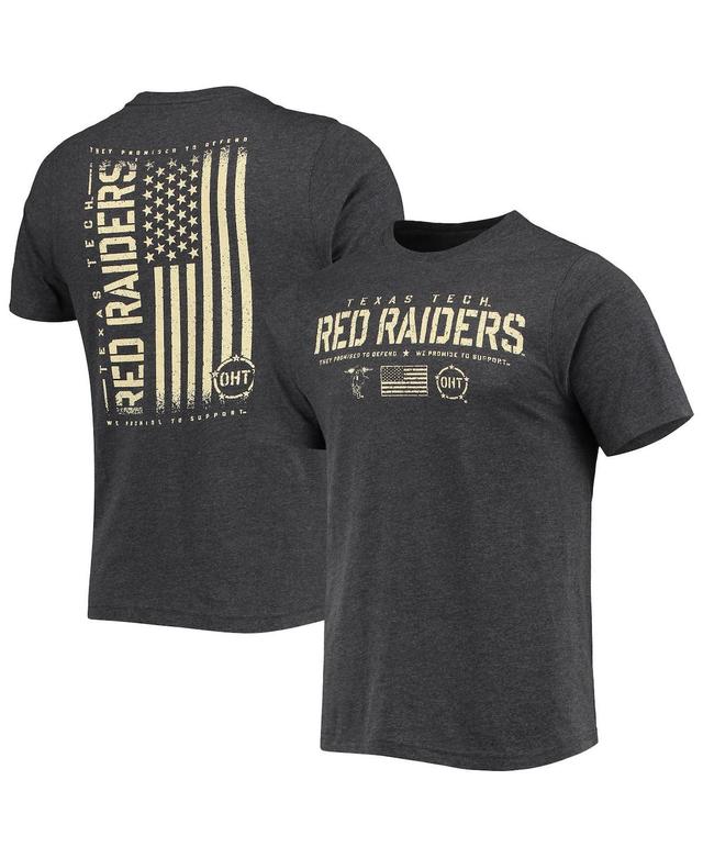 Mens Colosseum Heathered Black Texas Tech Red Raiders Oht Military-Inspired Appreciation Flag 2.0 T-shirt Product Image