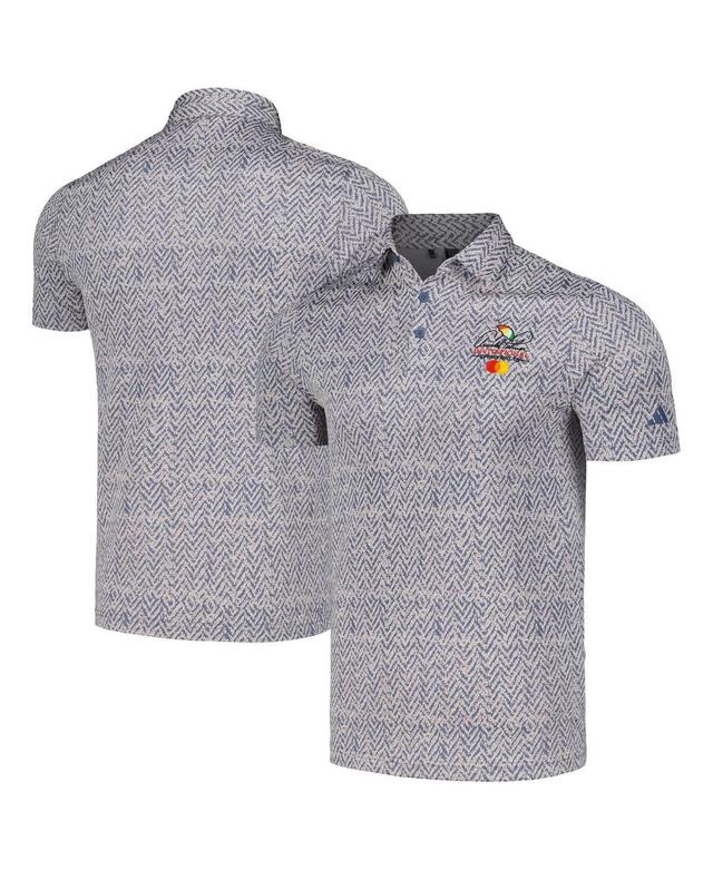 Adidas Mens Blue Arnold Palmer Invitational Ultimate365 Jacquard Polo Product Image