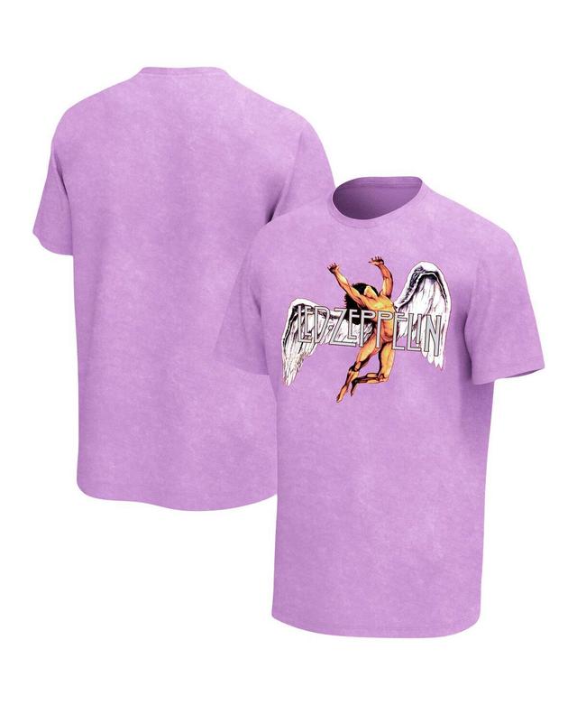 Mens Purple Led Zeppelin Icarus Washed Graphic T-shirt Product Image