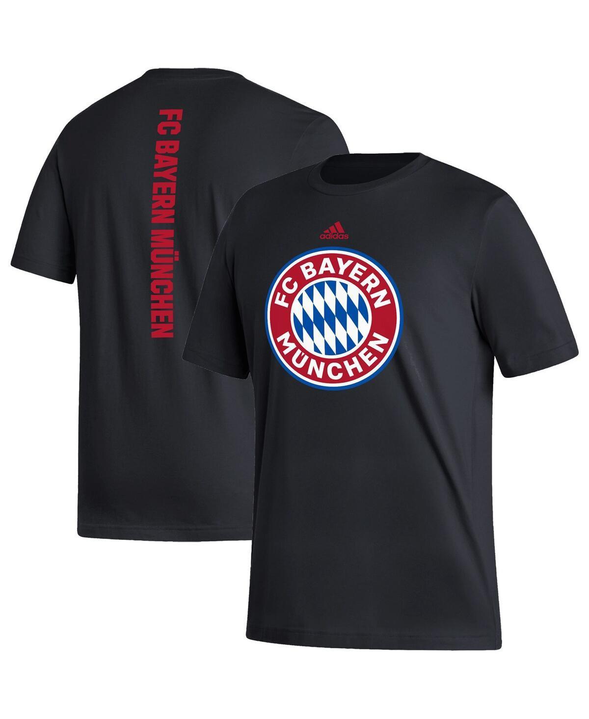 Mens adidas Black Bayern Munich Vertical Back T-Shirt Product Image