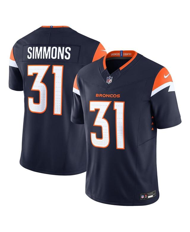 Nike Mens Justin Simmons Denver Broncos Vapor F.u.s.e. Limited Jersey - Navy Product Image