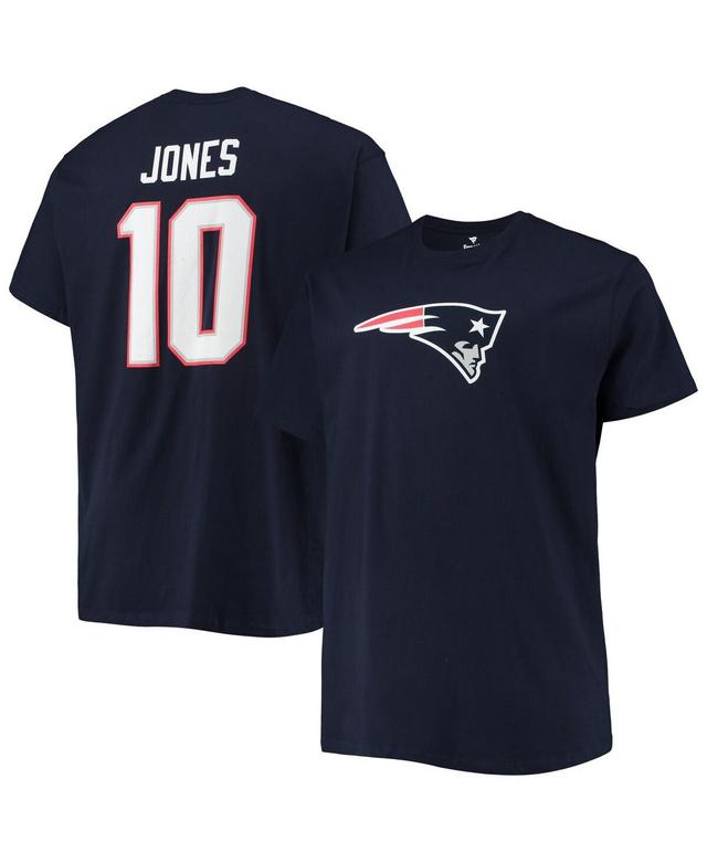 Men's Fanatics Branded Mac Jones Navy New England Patriots Big & Tall Player Name & Number T-Shirt Product Image