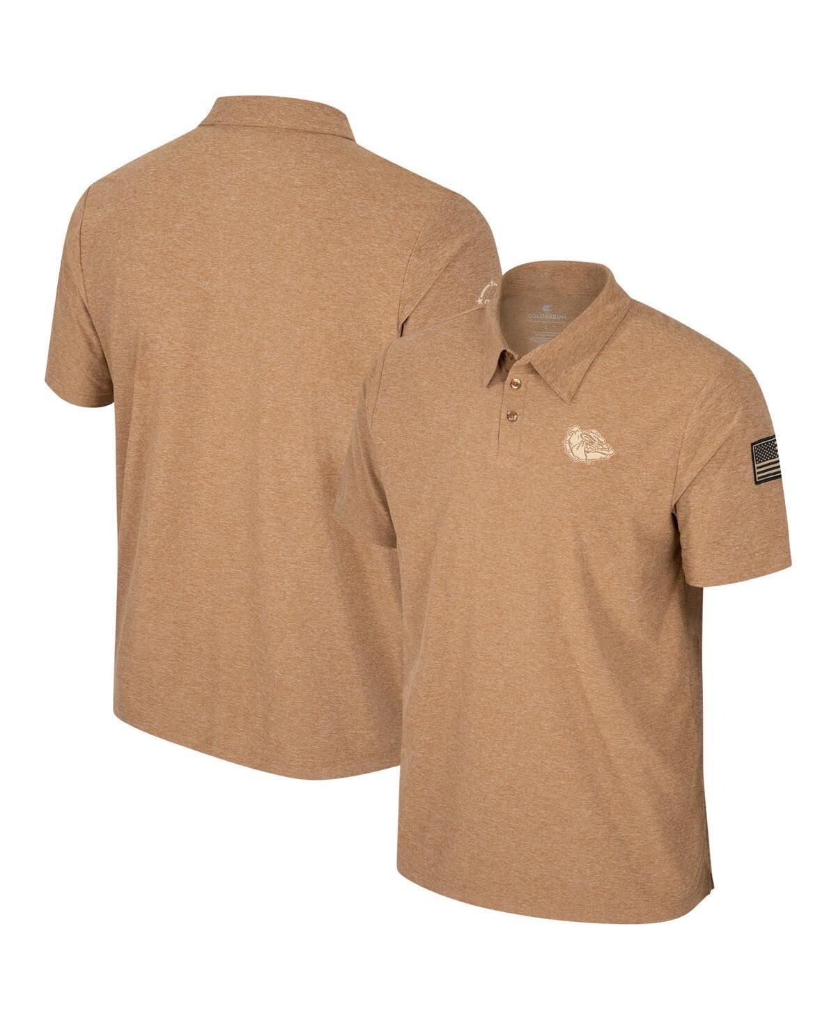 Mens Colosseum Khaki Georgia Bulldogs OHT Military Appreciation Cloud Jersey Desert Polo Product Image