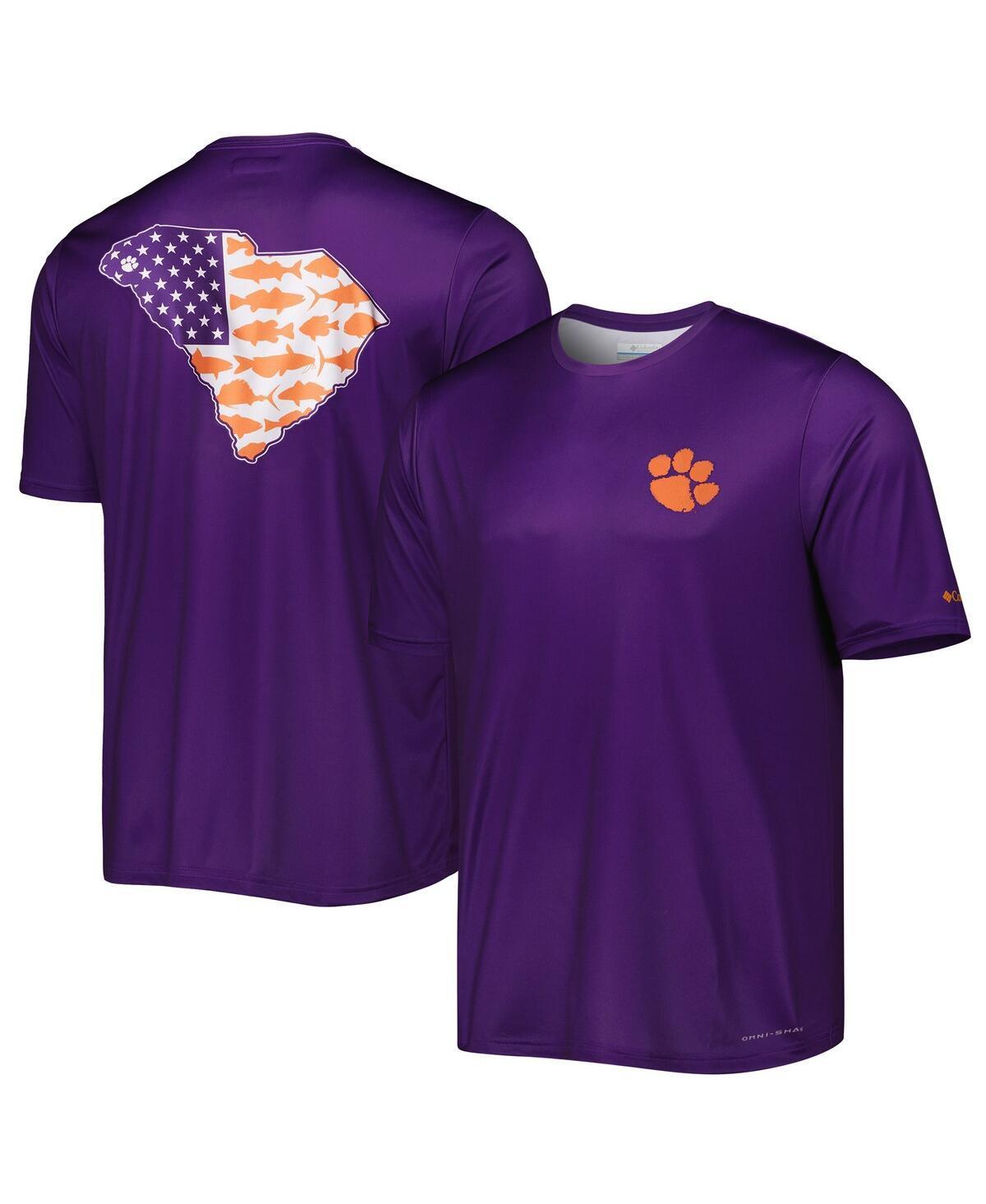 Mens Columbia Clemson Tigers Terminal Tackle State Omni-Shade T-Shirt Product Image