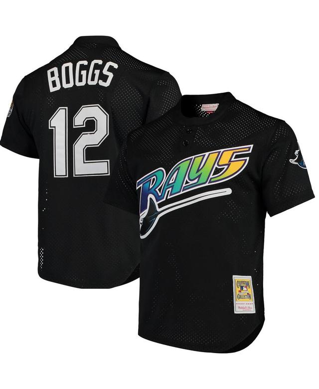 Mens Mitchell & Ness Wade Boggs Black Tampa Bay Rays Cooperstown Collection 1991 Mesh Batting Practice Jersey - Black Product Image