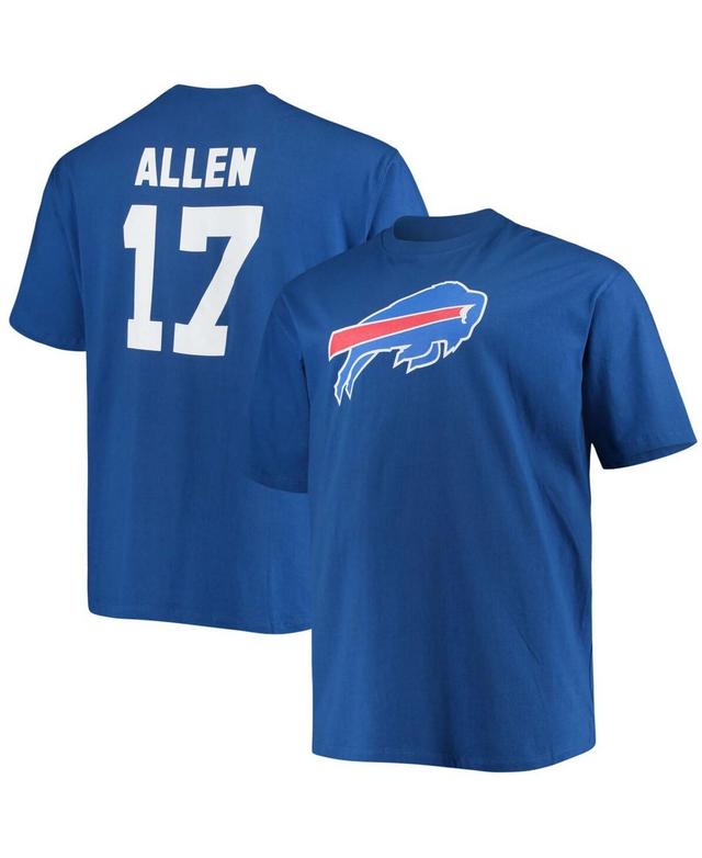 Mens Fanatics Branded Josh Allen Royal Buffalo Bills Big & Tall Player Name & Number T-Shirt Product Image