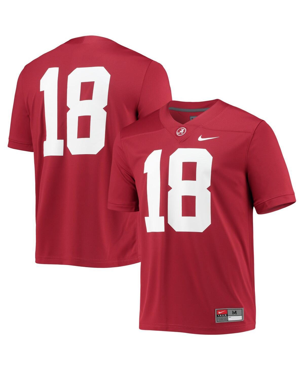 Mens Nike #18 Crimson Alabama Crimson Tide Game Jersey ALA Red Product Image